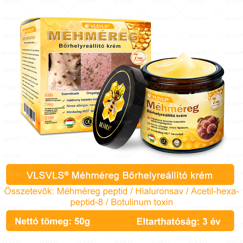 🔥Magyarországon készült és innen szállítjuk ✨ VLSVLS® Méhméreg Bőrhelyreállító Krém 🔥 UTOLSÓ NAP – 80% KEDVEZMÉNY